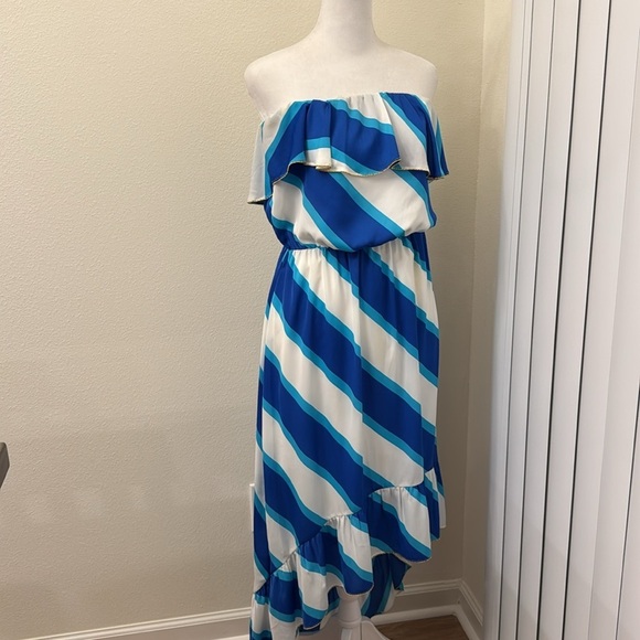 EUC Lilly Pulitzer Caldwell  maxi dress stripes blue white - Picture 2 of 10